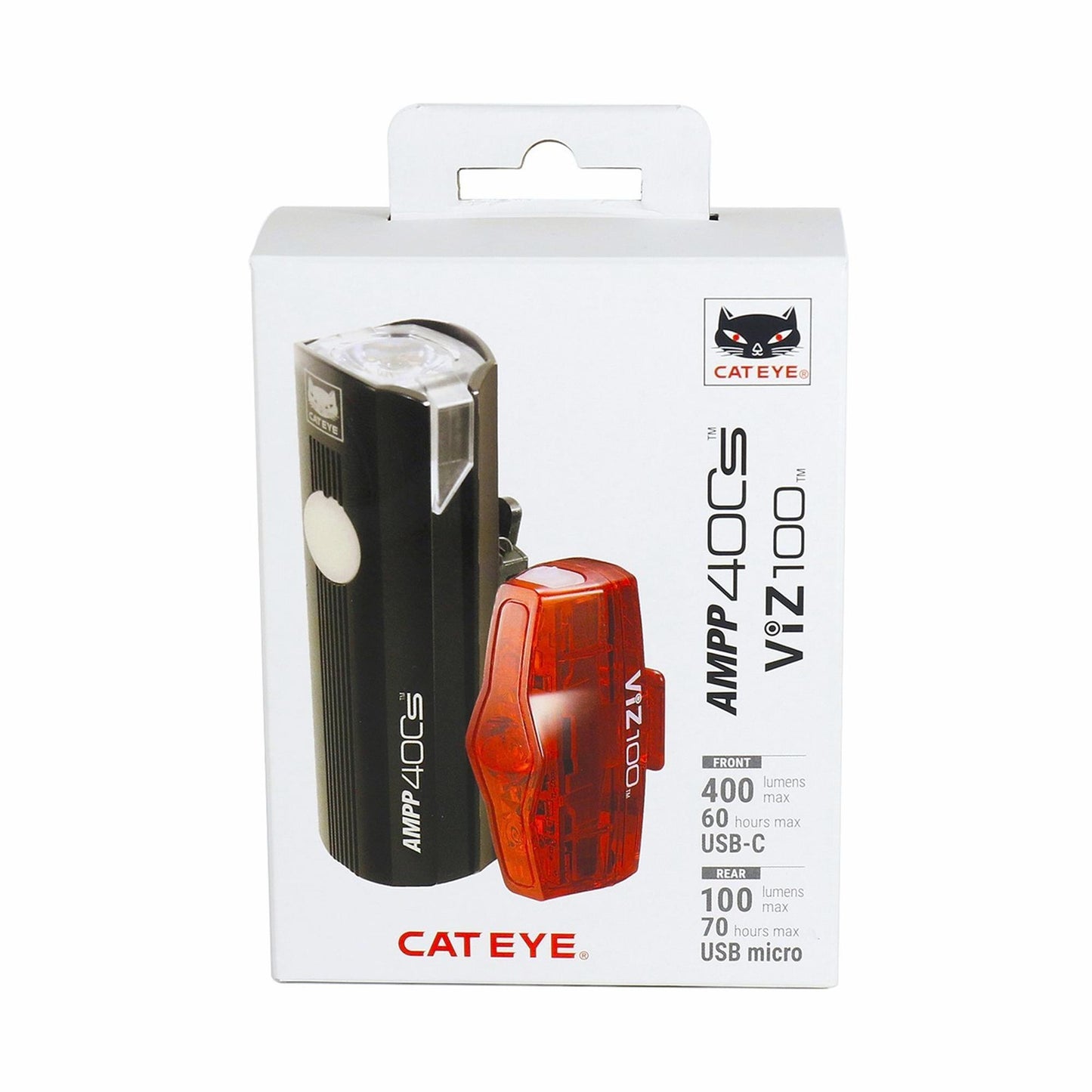 Cateye AMPP 400S / VIZ 100 Bike Light Set