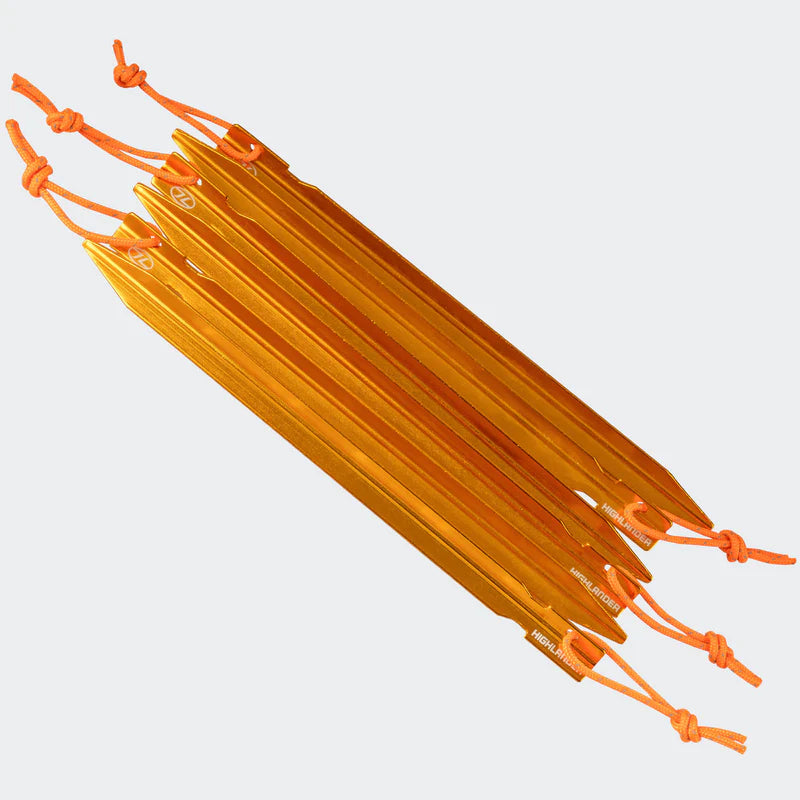 Highlander Arrow Aluminium Pegs, 18cm - 6 Pack