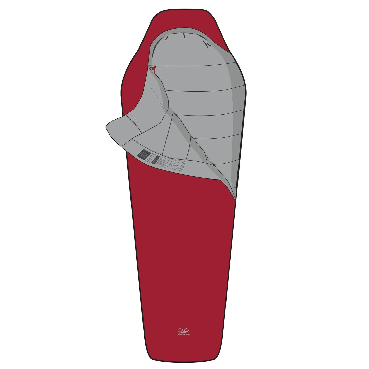 Highlander Zeta 100 Sleeping Bag - Red