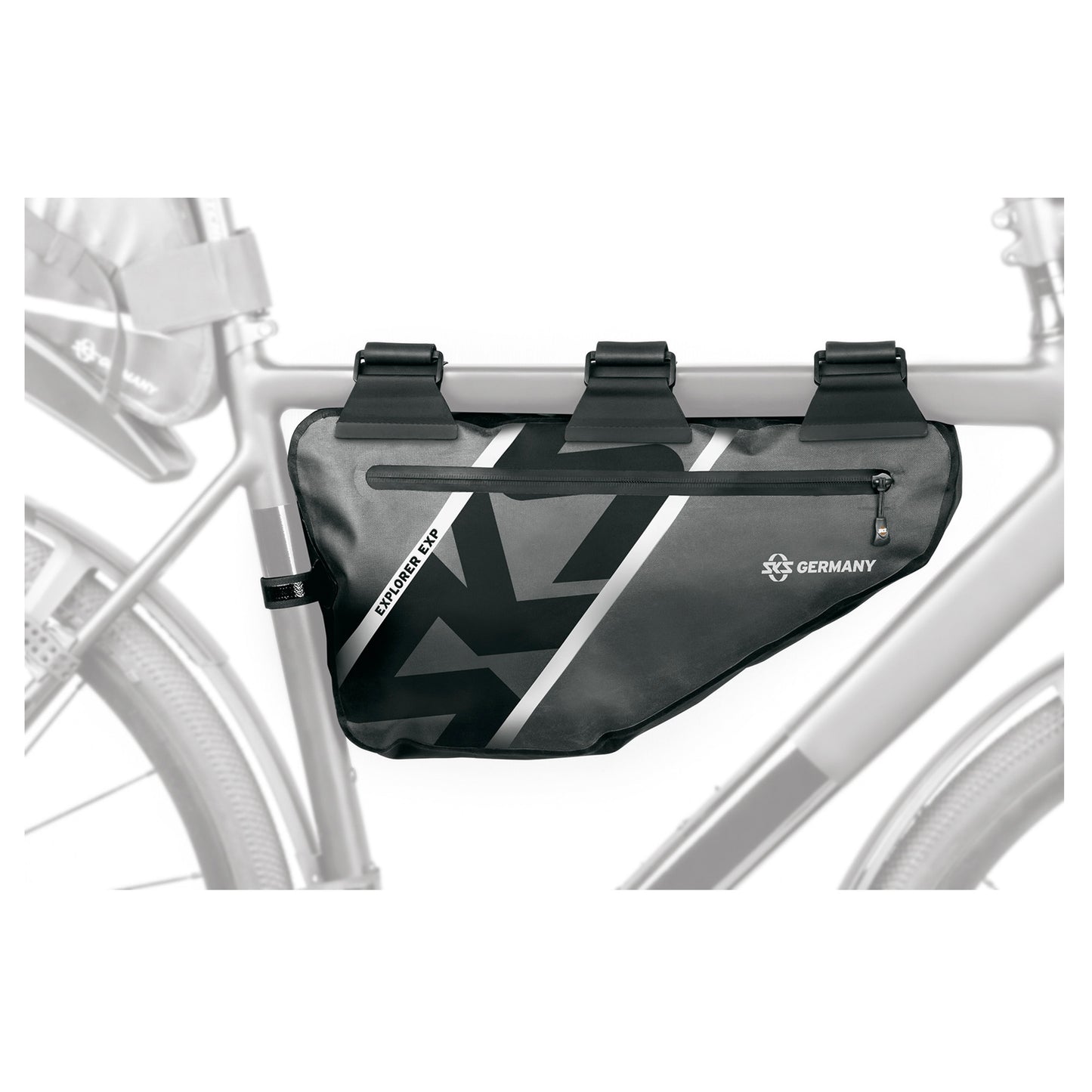 SKS Explorer frame bag 4L mounted on bike