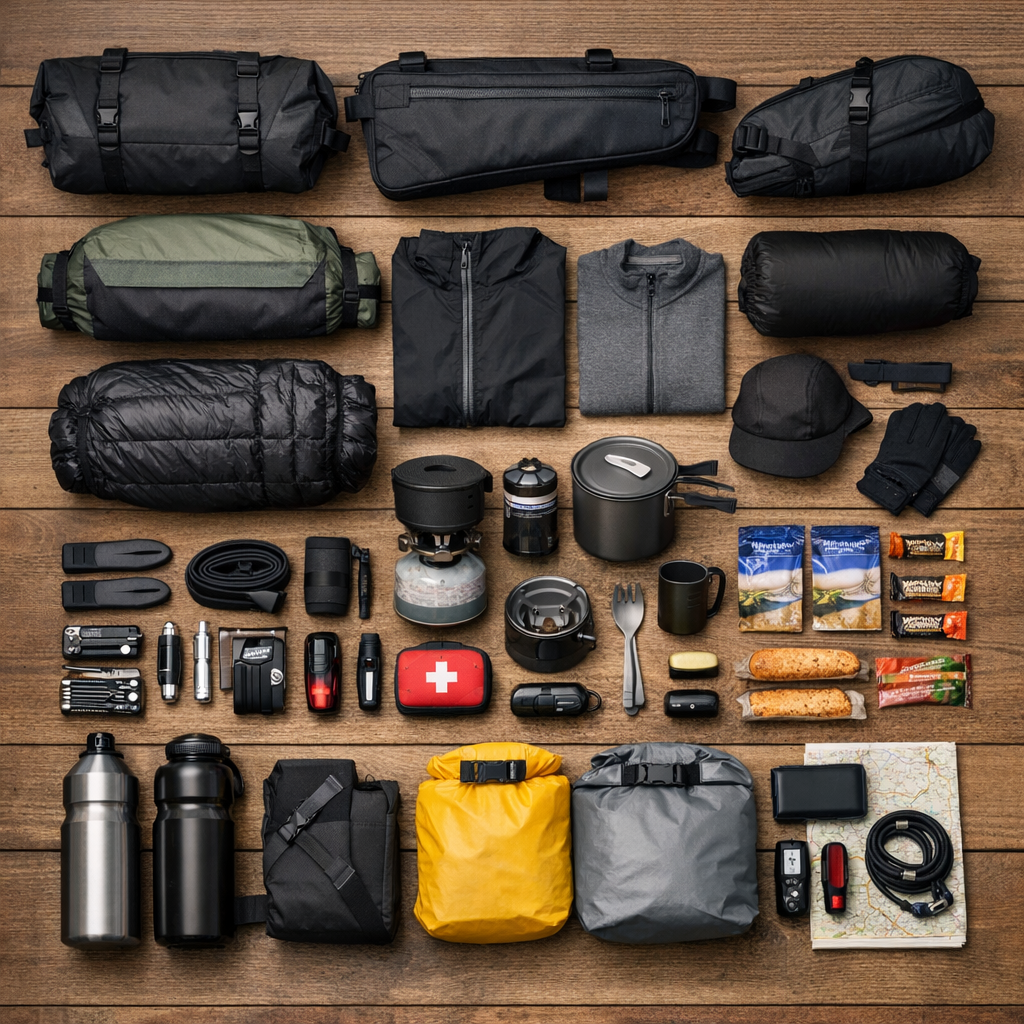 essential bikepacking gear checklist UK camping cycling setup