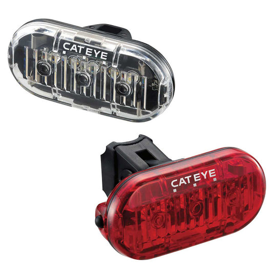 Cateye Omni 3 front and rear bike light set